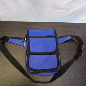 Blue and Black Men's Crossbody Bag